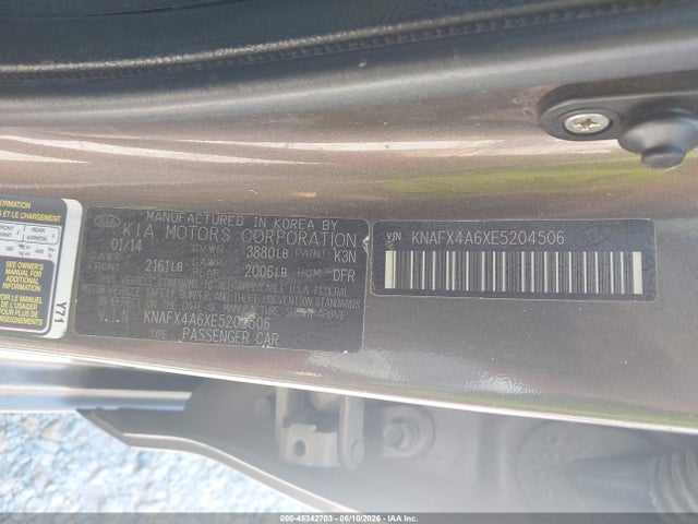 Aukcja sprzedaży 2014 Kia Forte Lx, vin: KNAFX4A6XE5204506, numer aukcji: 45342703