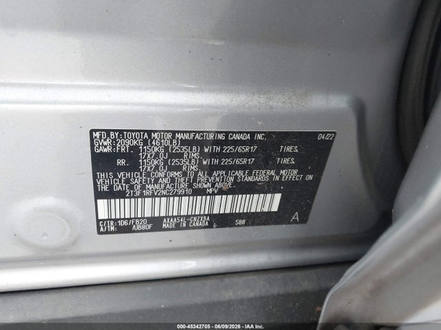 Toyota RAV4 LE 2022 2T3F1RFV2NC279910 Image 9