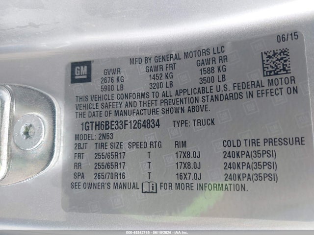 GMC Canyon 4wd Sle 2015 1GTH6BE33F1264834 Image 9