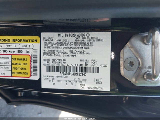 Ford Fusion Energi Se Luxury 2014 3FA6P0PU4ER122145 Image 9