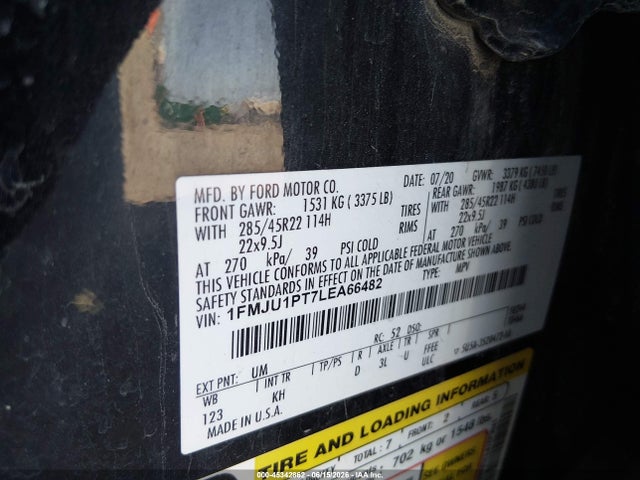 Ford Expedition King Ranch 2020 1FMJU1PT7LEA66482 Image 9