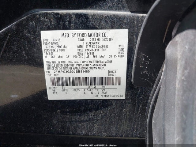 Ford EDGE SE 2018 2FMPK3G90JBB51480 Image 9