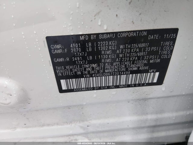 2026 Subaru Forester Premium მანქანა იყიდება აუქციონზე, vin: 4S4SLDB67T3014498, აუქციონის ნომერი: 45342888
