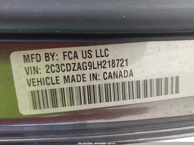 Dodge Challenger Sxt 2020 2C3CDZAG9LH218721 Image 9