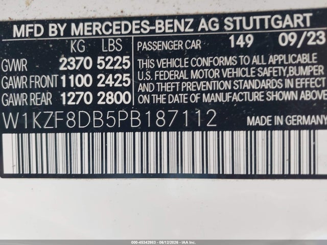 Mercedes-Benz E 350 2023 W1KZF8DB5PB187112 Image 9