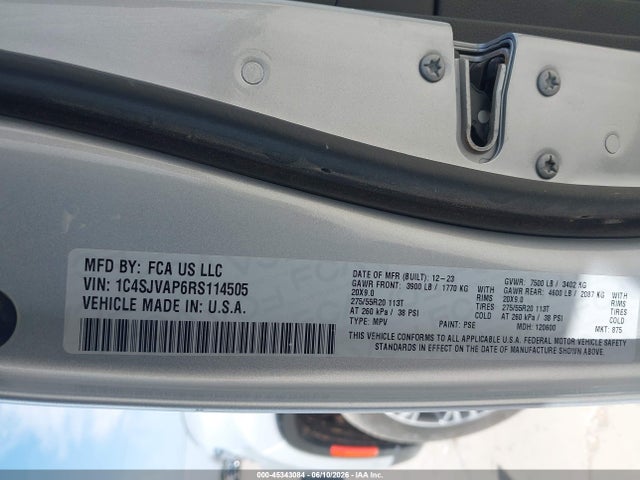 1C4SJVAP6RS114505 Jeep Wagoneer Series I 4x4