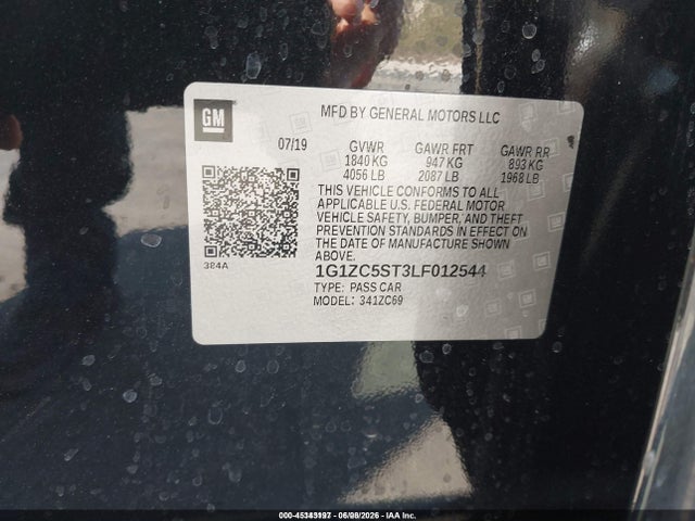 Продажа на аукционе авто 2020 Chevrolet Malibu Fwd 1fl, vin: 1G1ZC5ST3LF012544, номер лота: 45343197