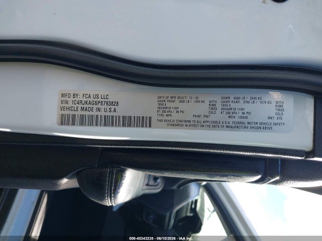 1C4RJKAG6P8793828 Jeep Grand Cherokee L Laredo 4x4