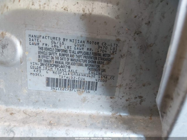 Nissan Versa Note Sv 2015 3N1CE2CP8FL441716 Image 9