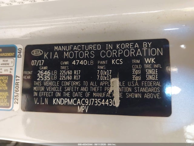 KIA Sportage Lx 2018 KNDPMCAC9J7354430 Image 9
