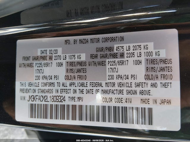 Mazda Cx-5 Touring 2020 JM3KFACM2L1809324 Image 9