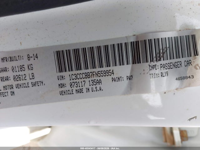 Продаж на аукціоні авто 2015 Chrysler 200 S, vin: 1C3CCCBB7FN559954, номер лоту: 45343417
