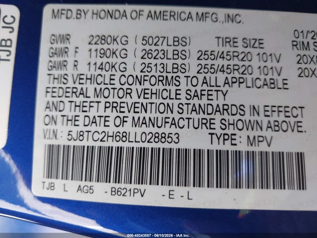 Acura Rdx A-spec Package 2020 5J8TC2H68LL028853 Image 9