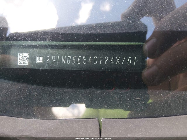 Aukcja sprzedaży 2012 Chevrolet Impala Lt, vin: 2G1WG5E34C1248761, numer aukcji: 45343564