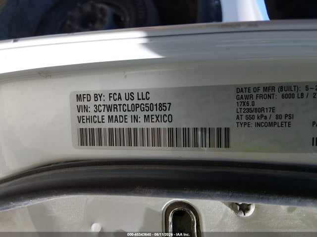 Aukcja sprzedaży 2023 Ram 3500 Chassis Tradesman/slt/laramie/limited, vin: 3C7WRTCL0PG501857, numer aukcji: 45343640