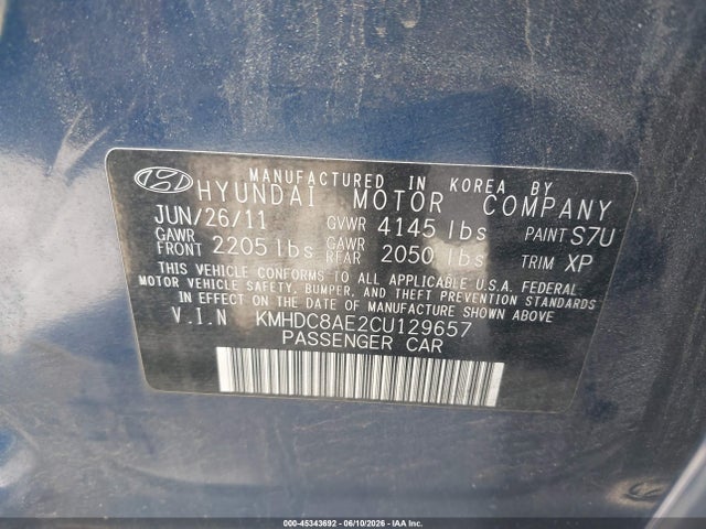 Продаж на аукціоні авто 2012 Hyundai Elantra Touring Se, vin: KMHDC8AE2CU129657, номер лоту: 45343692