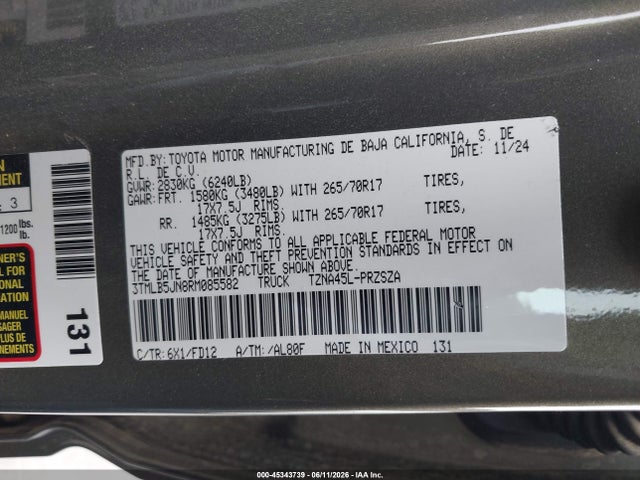Toyota Tacoma Trd Off Road 2024 3TMLB5JN8RM085582 Image 9