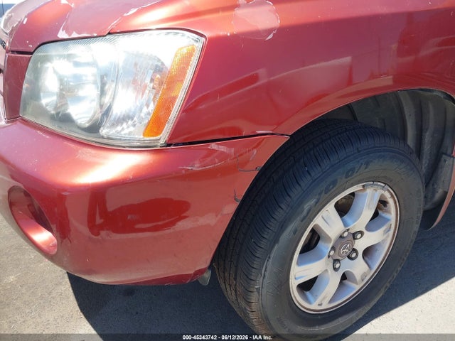 45343742 :رقم المزاد ، JTEHF21A610010579 vin ، 2001 Toyota Highlander V6 مزاد بيع