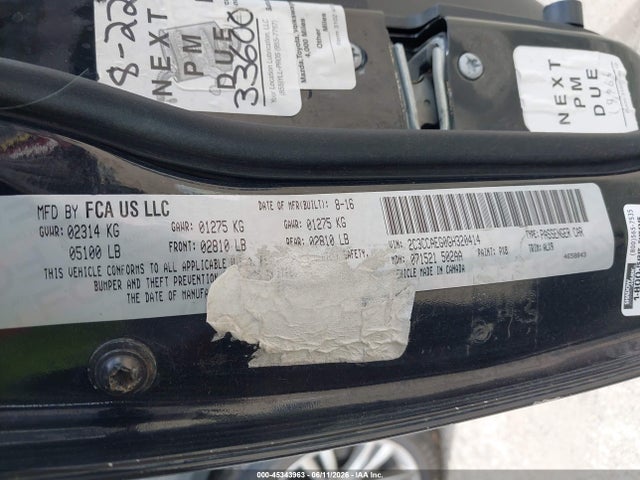 2016 Chrysler 300c მანქანა იყიდება აუქციონზე, vin: 2C3CCAEG0GH320414, აუქციონის ნომერი: 45343963