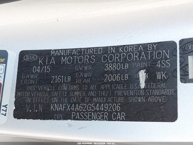 KIA FORTE LX 2016 KNAFX4A62G5449206 Image 9