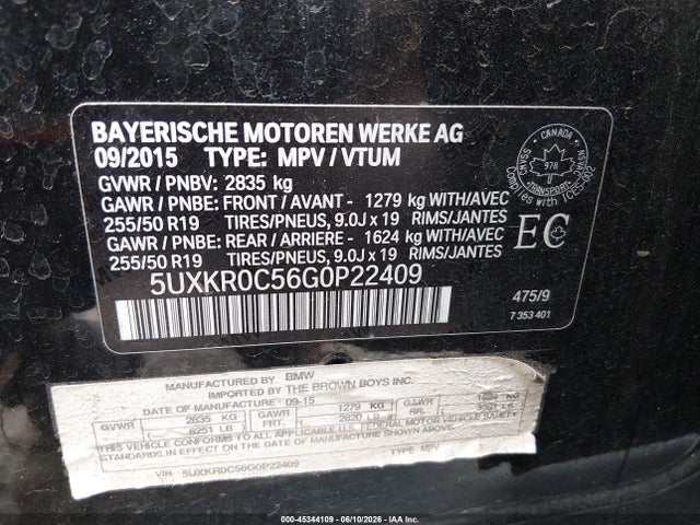 5UXKR0C56G0P22409 BMW X5 Xdrive35i