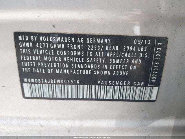 Продаж на аукціоні авто 2014 Volkswagen Golf 2.5l, vin: WVWDB7AJ8EW005916, номер лоту: 45344128