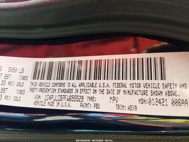 Jeep Cherokee Latitude 2015 1C4PJLCB7FW655529 Image 9