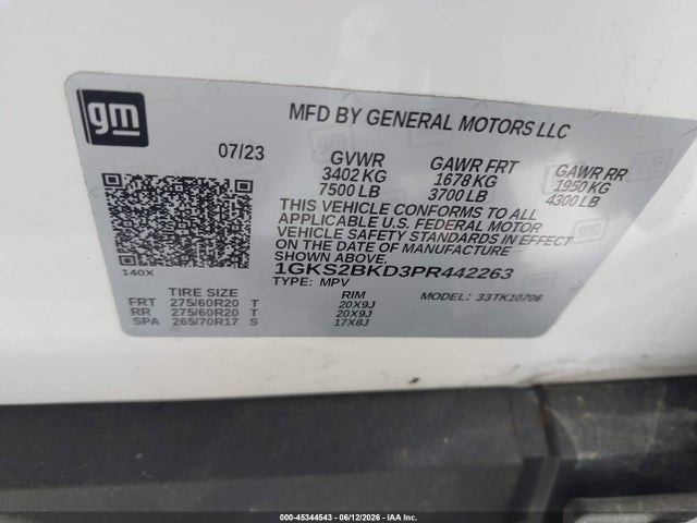 GMC Yukon 4wd Slt 2023 1GKS2BKD3PR442263 Image 9