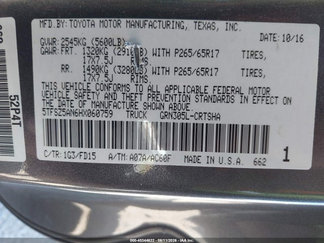 5TFSZ5AN6HX060759 Toyota Tacoma Trd Sport