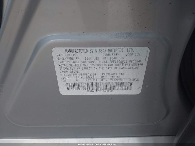 Aukcja sprzedaży 2015 Infiniti Q70 3.7, vin: JN1BY1AP5FM542038, numer aukcji: 45344746