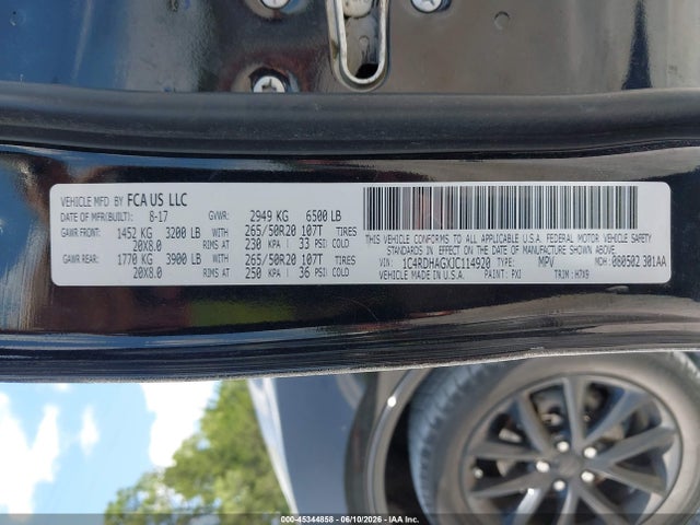2018 Dodge Durango Sxt Rwd მანქანა იყიდება აუქციონზე, vin: 1C4RDHAGXJC114920, აუქციონის ნომერი: 45344858