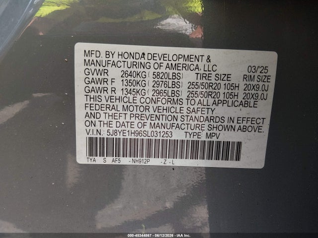 Acura Mdx A-spec Advance Package 2025 5J8YE1H96SL031253 Image 9