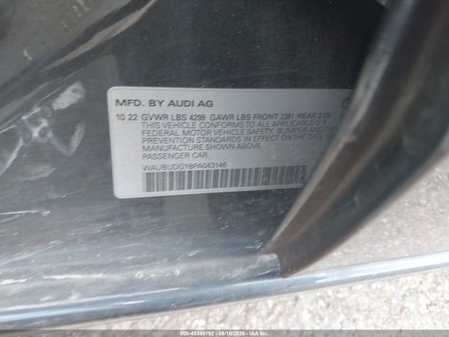 45345192 :رقم المزاد ، WAUBUDGY8PA043146 vin ، 2023 Audi A3 Premium Plus 40 Tfsi Front-wheel Drive S Tronic مزاد بيع