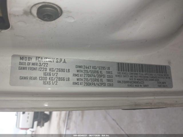 RAM Promaster City Cargo Van 2022 ZFBHRFAB3N6W54221 Image 9