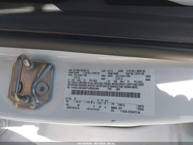 Ford ESCAPE SE 2015 1FMCU9G96FUB96288 Image 9