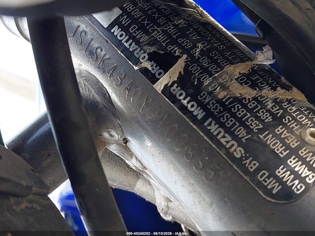 Aukcja sprzedaży 2000 Suzuki Dr-z400 S, vin: JS1SK43A0Y2100835, numer aukcji: 45345282