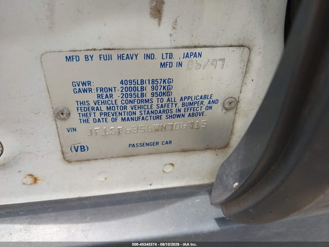 Aukcja sprzedaży 1998 Subaru Forester L, vin: JF1SF6356WH706715, numer aukcji: 45345374