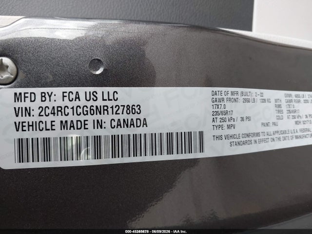 Chrysler Voyager Lx 2022 2C4RC1CG6NR127863 Image 9