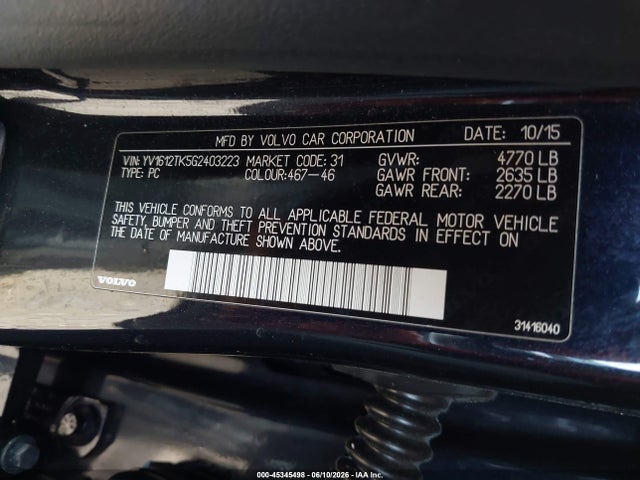 Volvo S60 T5 Premier 2016 YV1612TK5G2403223 Image 9