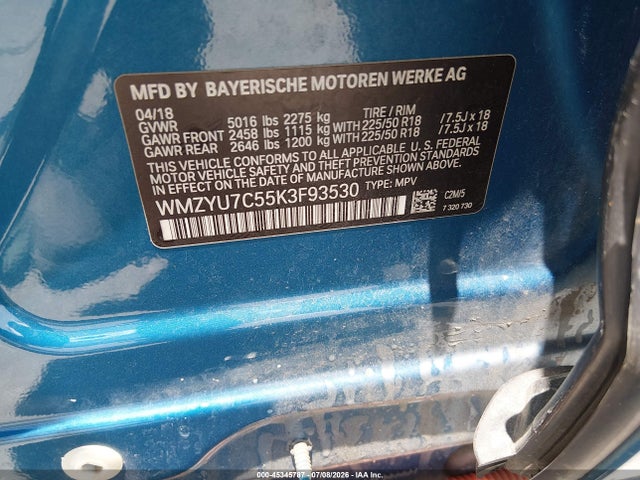 Продажа на аукционе авто 2019 Mini E Countryman Cooper S, vin: WMZYU7C55K3F93530, номер лота: 45345787