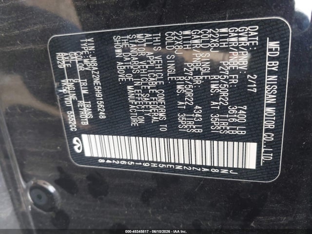 JN8AZ2NE5H9156248 Infiniti Qx80 Limited