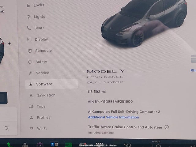 2021 Tesla Model Y Long Range Dual Motor All-wheel Drive მანქანა იყიდება აუქციონზე, vin: 5YJYGDEE3MF251600, აუქციონის ნომერი: 45345876