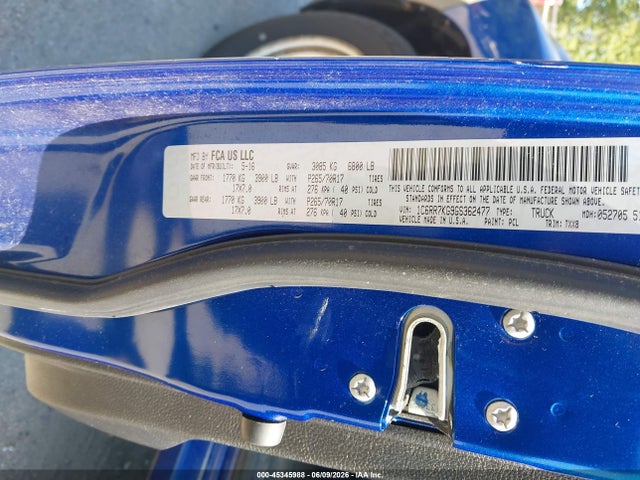 RAM 1500 Tradesman 2016 1C6RR7KG9GS362477 Image 9