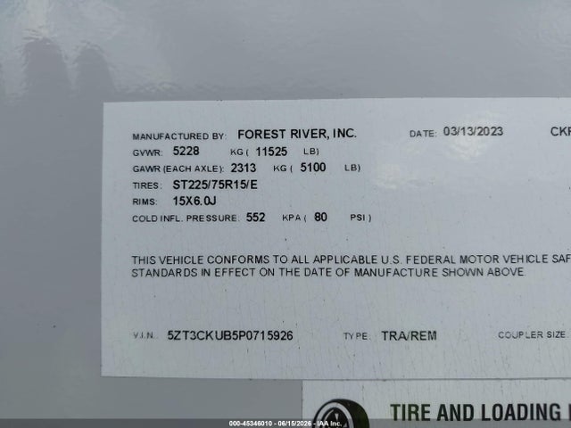Cherokee Arctic Wolf 2023 5ZT3CKUB5P0715926 Image 9