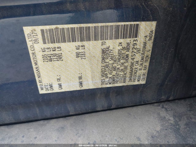 Nissan Maxima 3.5 Sl 2017 1N4AA6AP0HC457293 Image 9