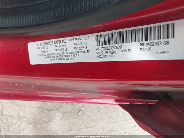 Aukcja sprzedaży 2014 Dodge Avenger Sxt, vin: 1C3CDZCBXEN233997, numer aukcji: 45346185