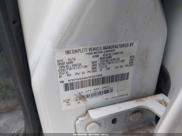 Ford F-250 Xl 2016 1FD7W2A66GED01506 Image 9