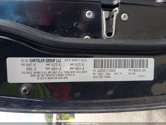 Chrysler 300 300s 2015 2C3CCABT1FH739453 Image 9