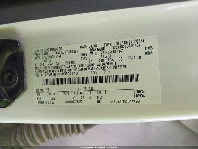 Ford F-150 Xlt 2018 1FTFW1E53JKE02510 Image 9