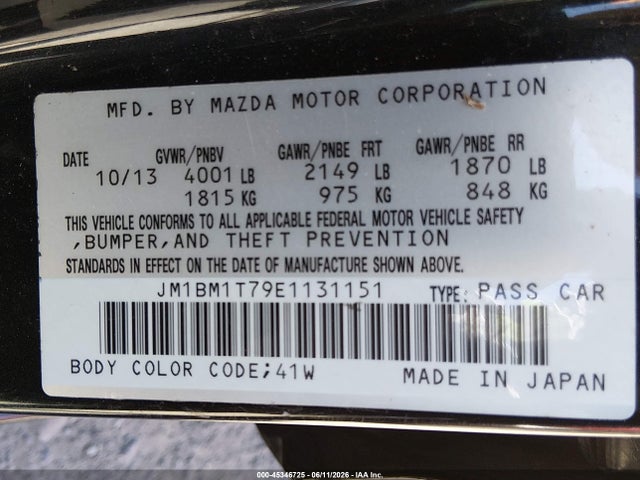 Mazda Mazda3 I Sv 2014 JM1BM1T79E1131151 Image 9
